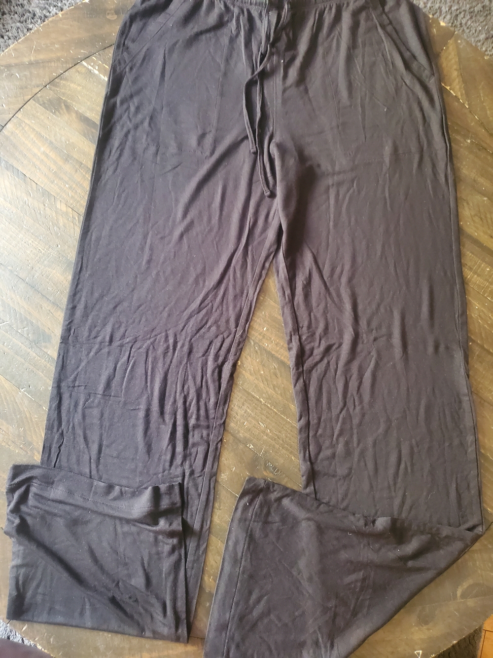 Auden Black Wide-Leg Pajama Pants
